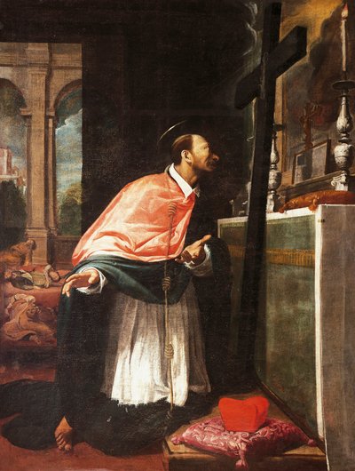 St Charles Borromeo, Bernardo Strozzi (1581-1644), Kapusiinien kirkko, Sarzana, Italia tekijältä Bernardo Strozzi