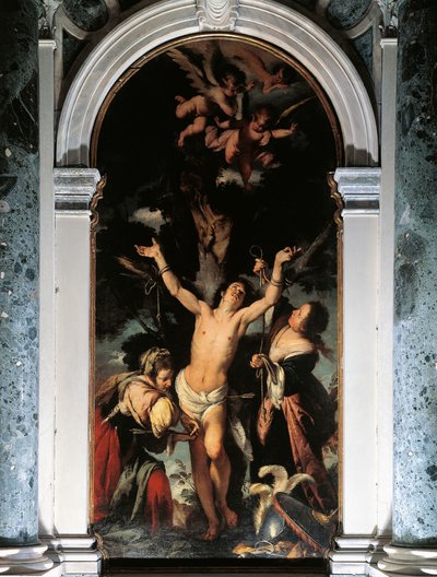 Pyhän naisen parantama St Sebastian, Bernardo Strozzi, öljy kankaalle tekijältä Bernardo Strozzi