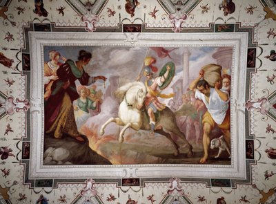 Marcus Curtiuksen kuolema, Villa Centurione, Sampierdarena, 1613-15 tekijältä Bernardo Strozzi