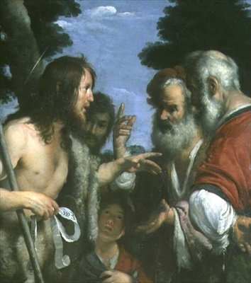 Pyhän Johannes Kastajan saarna, n. 1644 tekijältä Bernardo Strozzi