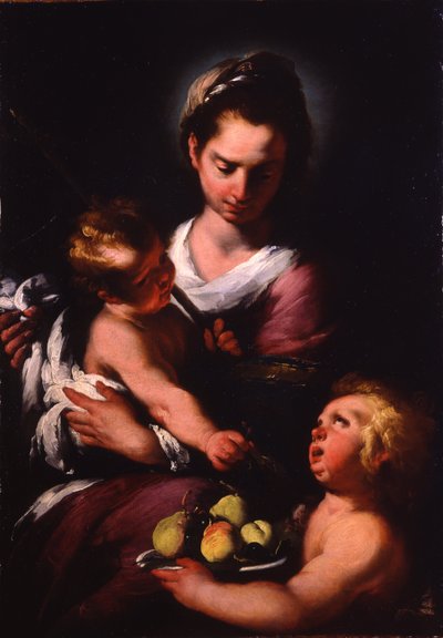 Neitsyt ja lapsi sekä Johannes-lapsi tekijältä Bernardo Strozzi