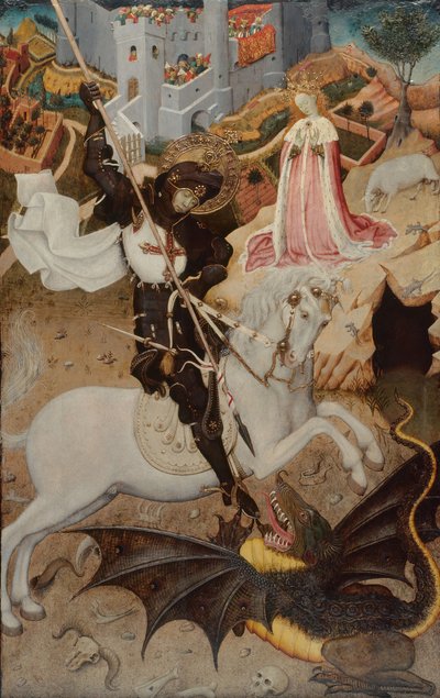 Pyhä Yrjö tappaa lohikäärmeen, 1434-1435 tekijältä Bernat Martorell the Elder