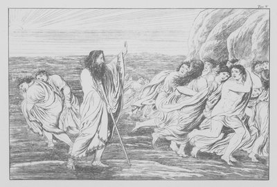 Danten jumalallinen komedia, Purgatorio (Kiirastuli), levy V (litografia). tekijältä Bernhard Schuler