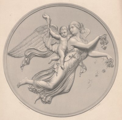 Aamu, piirtänyt F. R. Roffe (fl.1850-63), kaivertanut William Callio Roffe (1817-89), 1800-luvun puoliväli (kaiverruskopio) tekijältä Bertel (after) Thorvaldsen