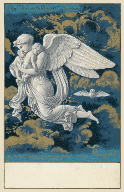 Yö (väri litho) tekijältä Bertel (after) Thorvaldsen