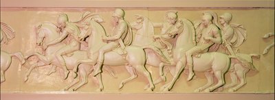 Aleksanteri Suuren riemuvoitto 356-323 eKr. yksityiskohta friisin kipsistä tekijältä Bertel Thorvaldsen