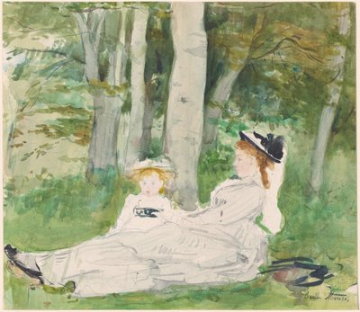 Metsän reunalla (Edma ja Jeanne) tekijältä Berthe Morisot