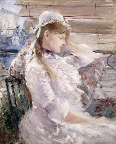Behind the Blinds, 1879 tekijältä Berthe Morisot