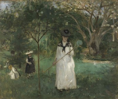 Perhosmetsästys, 1874. tekijältä Berthe Morisot