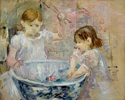 Lapset altaalla, 1886 tekijältä Berthe Morisot