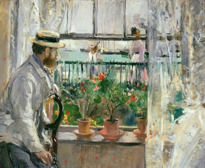 Eugene Manet (1834-92) Wightin saarella (öljy kankaalle) tekijältä Berthe Morisot
