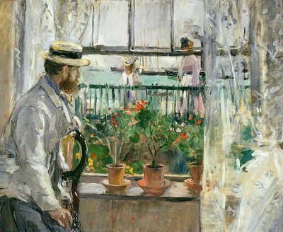 Eugène Manet Wightin saarella, 1875 tekijältä Berthe Morisot