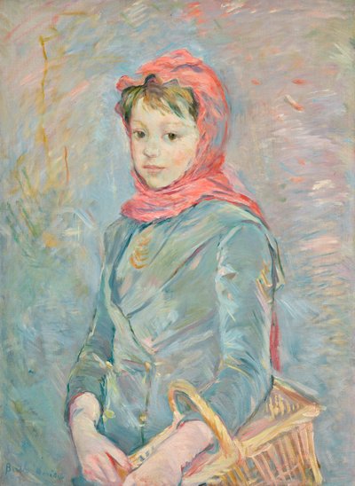 French: Fillette portant un panier tekijältä Berthe Morisot