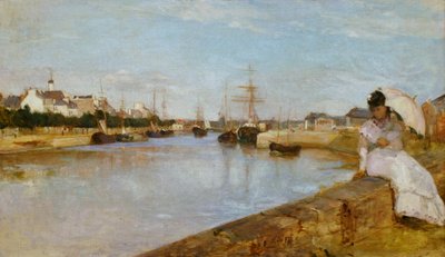 ranska: Vue du petit port de Lorient Lorientin satama tekijältä Berthe Morisot