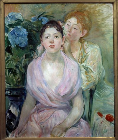 Hortensia tai molemmat sisarukset. Berthe Morisotin maalaus (1841-1895) tekijältä Berthe Morisot