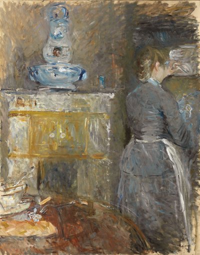 Ruokailuhuoneessa; Ruokasalissa, 1880 tekijältä Berthe Morisot