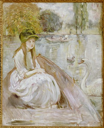 Jeanne Fourmanoir Aside the Lake. Berthe Morisotin maalaus tekijältä Berthe Morisot