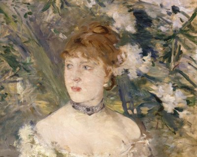 Jeune femme en toilette de bal tekijältä Berthe Morisot
