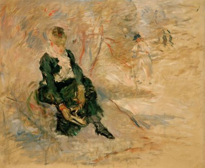 Jeune femme remettant son patin tekijältä Berthe Morisot