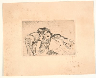 Dona estirada en un sofà (Jeanne-Marie) finlandesa tekijältä Berthe Morisot