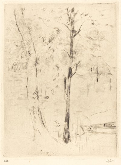 Järvi soutuveneellä tekijältä Berthe Morisot