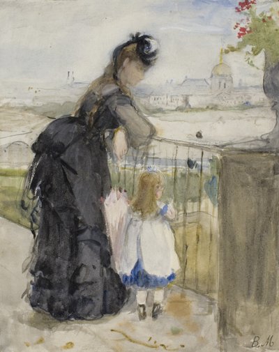 Parvekkeella, 1871-72 tekijältä Berthe Morisot