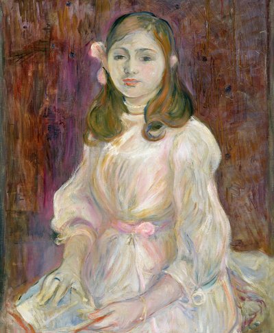 Muotokuva Julie Manetista (1878-1966), pitelee kirjaa, 1889 tekijältä Berthe Morisot