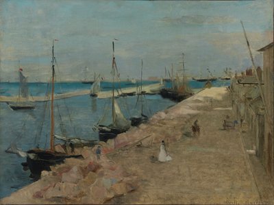 Cherbourgin satama tekijältä Berthe Morisot