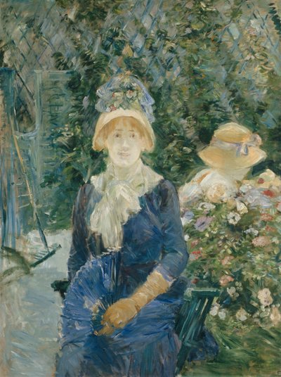 Nainen puutarhassa tekijältä Berthe Morisot