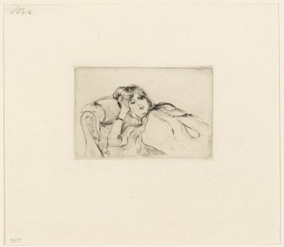 Nuori nainen levossa tekijältä Berthe Morisot