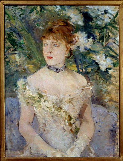 Nuori nainen Ball Toilet -maalauksessa, Berthe Morisot tekijältä Berthe Morisot