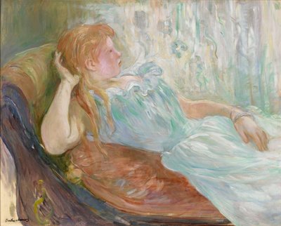 Nuori nainen sohvalla tekijältä Berthe Morisot