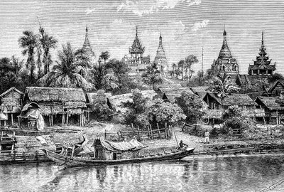 Yenan Gyong, Myanmar, 1895. tekijältä Auguste Bertrand