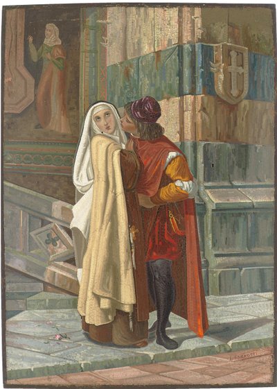 Abelard ja Heloise, 1800-luvun toinen puoli tekijältä Biagio Barzotti