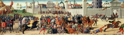 Troijan piiritys I: Hectorin kuolema, n. 1490-1495 (katso myös 69653) tekijältä Biagio di Antonio