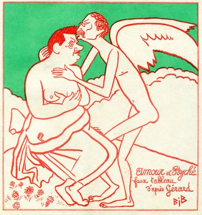 Edouard Herriot ja Leon Blum elokuvassa "Le Charivari" tekijältä Bib (1856 1946)