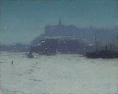Quebec satamasta, noin 1910 tekijältä Lowell Birge Harrison