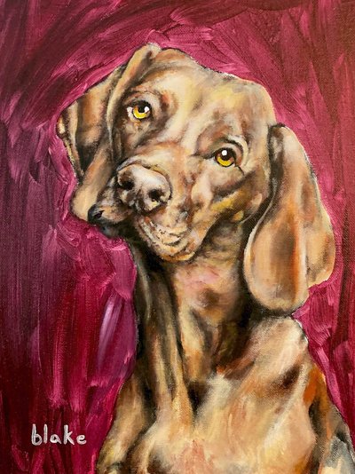 Dogs Rule, n. 2021 (akryyli kankaalle) tekijältä Blake Munch
