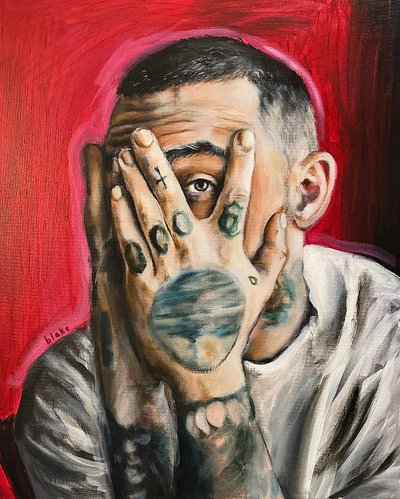 Mac Miller, n. 2020 (akryyli kankaalle) tekijältä Blake Munch