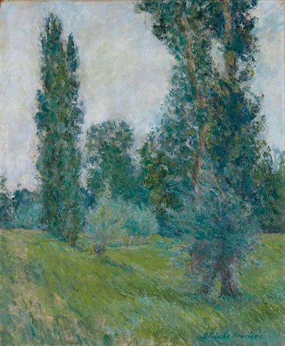 Ranskalainen: Poppelimaisema Givernyssä tekijältä Blanche Hoschede Monet