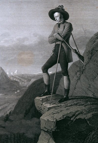 Arkkiherttua Johann säämiskänmetsästäjänä tekijältä Blasius Höfel