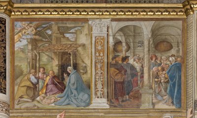 Keski-Aave, neljäs pohjoisjänne, paimenten palvonta, ympärileikkaus, Boccaccio Boccaccino 1516-17 tekijältä Boccaccio Boccaccino