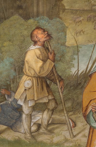 Central Aisle, First North Span, Ilmoitus Gioacchinolle, Boccaccio Boccaccino 1514-15, Yksityiskohta tekijältä Boccaccio Boccaccino