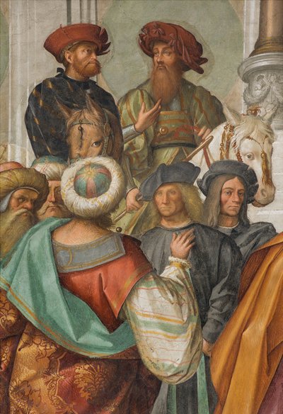 Keskilaivo, toinen pohjoinen jänne, Neitsyen häät, Boccaccio Boccaccino 1514-15, yksityiskohta tekijältä Boccaccio Boccaccino