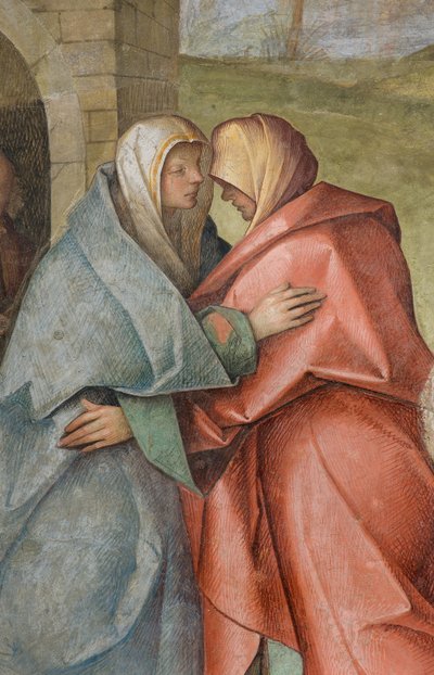 Keskilaiva, kolmas pohjoinen jänneväli, vierailu, Boccaccio Boccaccino 1516-17, detalji tekijältä Boccaccio Boccaccino