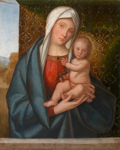 Madonna ja lapsi linnun kanssa tekijältä Boccaccio Boccaccino