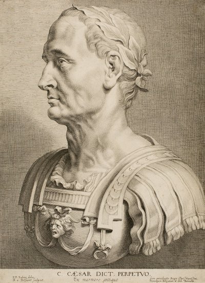 Julius Caesar, ikuinen diktaattori, kahdestatoista kuuluisasta kreikkalaisesta ja roomalaisesta miehestä, n. 1633 tekijältä Boetius Adams Bolswert