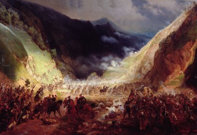 Taistelu Rotenturmin kanjonissa, 1871 tekijältä Bogdan Willewalde