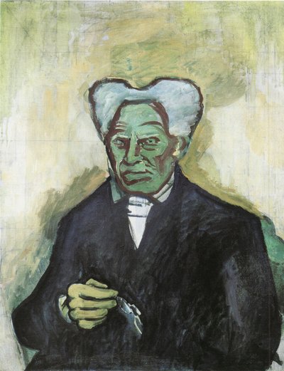 Arthur Schopenhauerin muotokuva, 1908 tekijältä Bohumil Kubišta