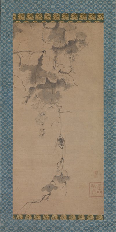Cicada viiniköynnöksellä, 1300-luvun loppu. tekijältä Bokurin Guan